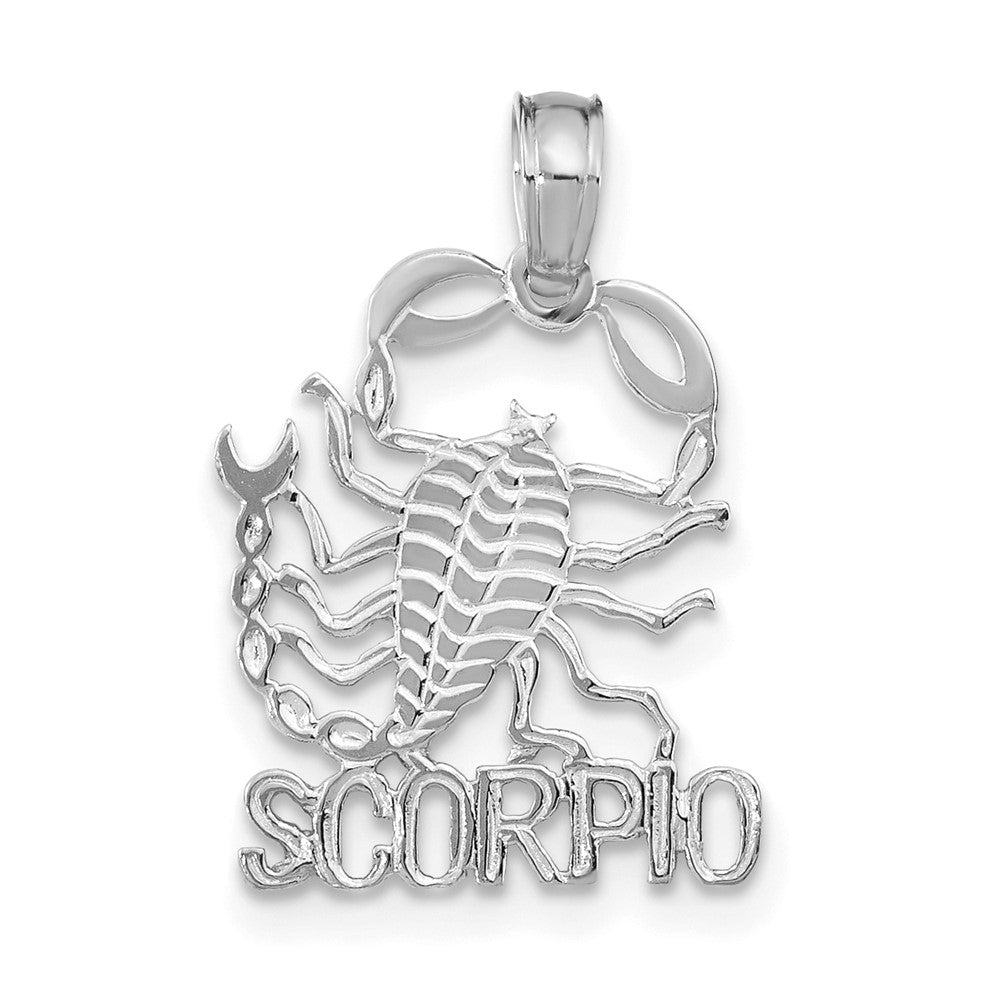 White Gold SCORPIO Small Zodiac Charm Model-K8953W - Charlie & Co. Jewelry