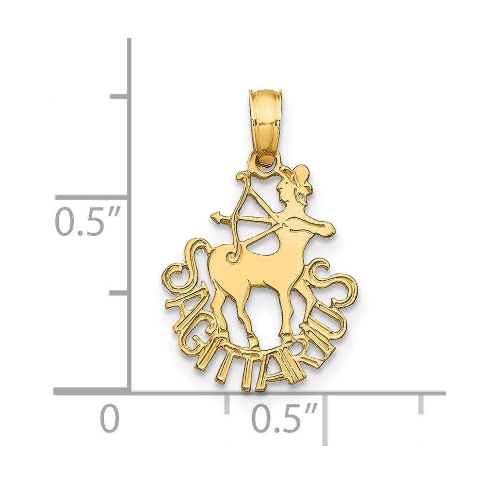 14K Gold SAGITTARIUS Zodiac Charm - Charlie & Co. Jewelry