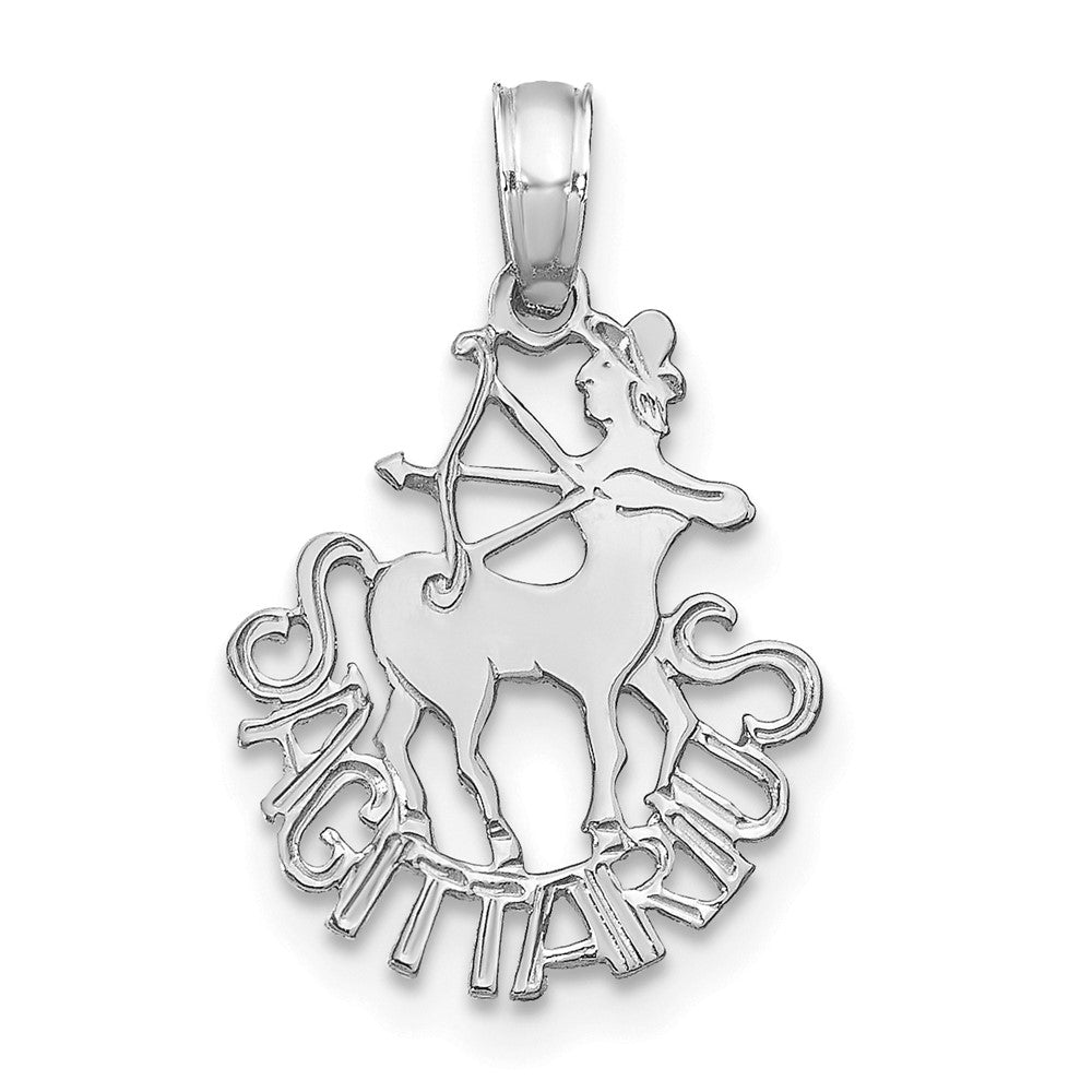 White Gold SAGITTARIUS Archer Small Zodiac Charm Model-K8954W - Charlie & Co. Jewelry