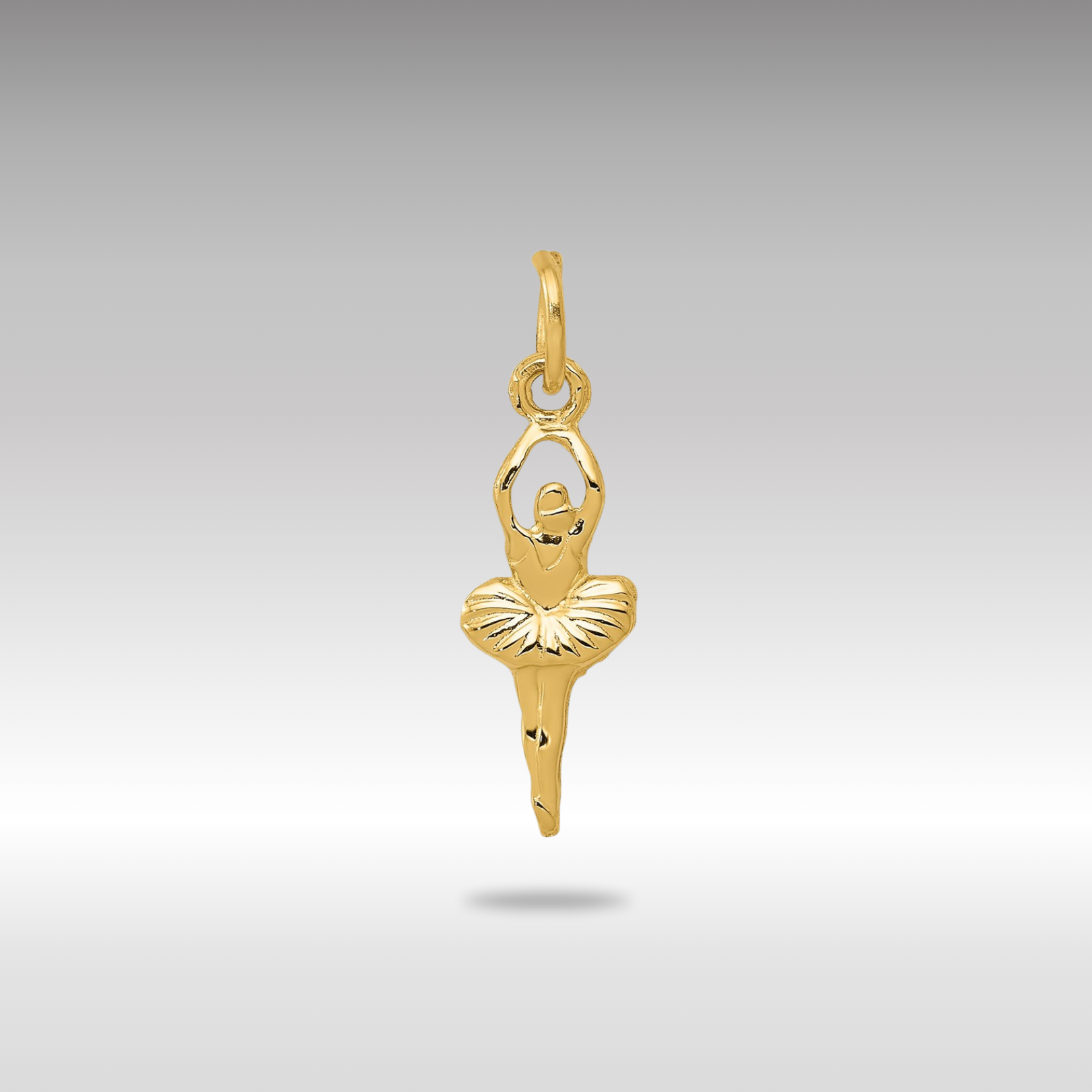 Gold Ballerina Necklace Charm - Charlie & Co. Jewelry