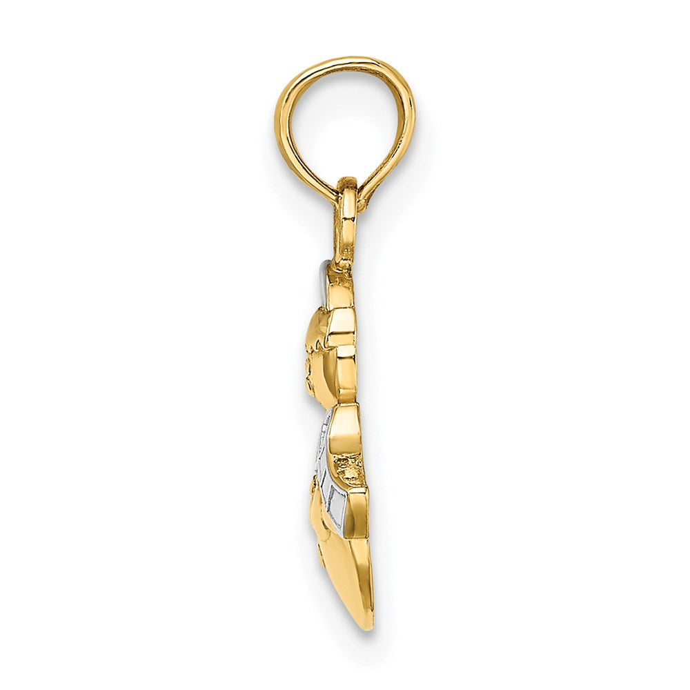 Yellow and White Gold Snowman Charm Model-K9363 - Charlie & Co. Jewelry