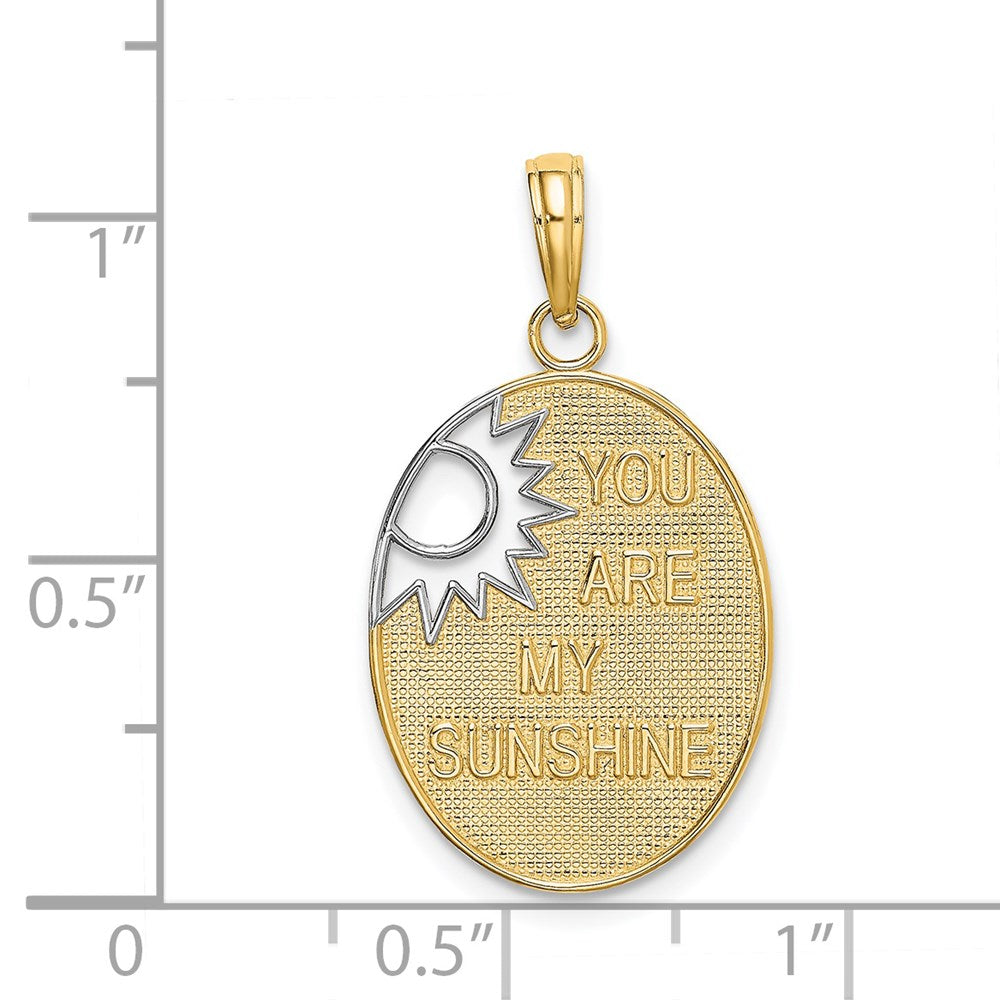 Gold 'You Are My Sunshine' Sun Necklace Charm Model-K9400 - Charlie & Co. Jewelry