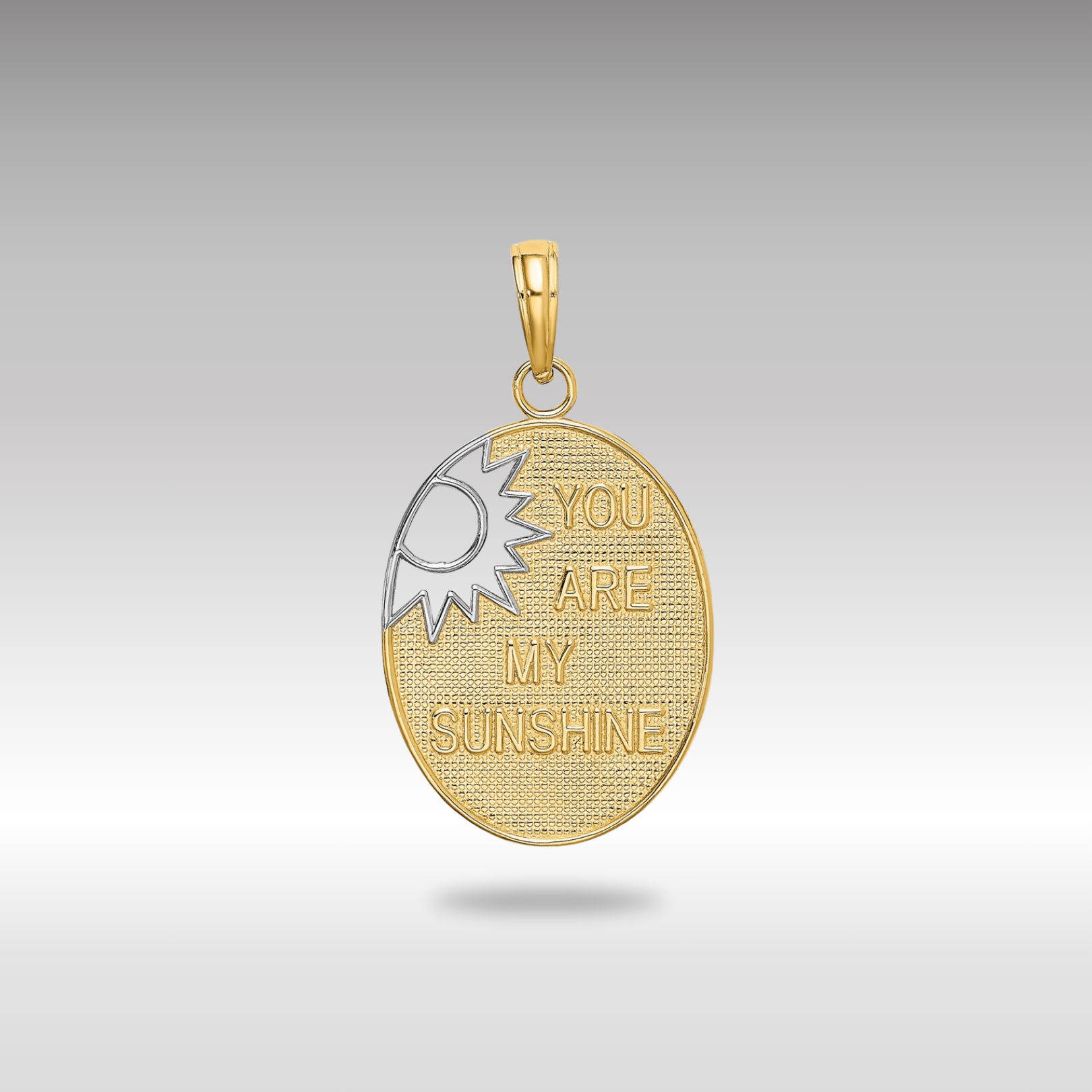 Gold 'You Are My Sunshine' Sun Necklace Charm Model-K9400 - Charlie & Co. Jewelry