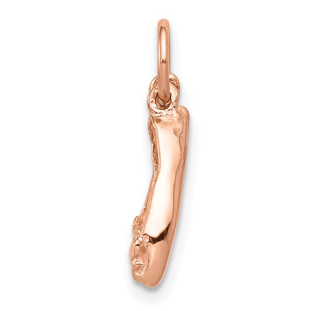 14K Rose Gold 3-D Moveable Ballet Slippers Necklace Charm - Charlie & Co. Jewelry