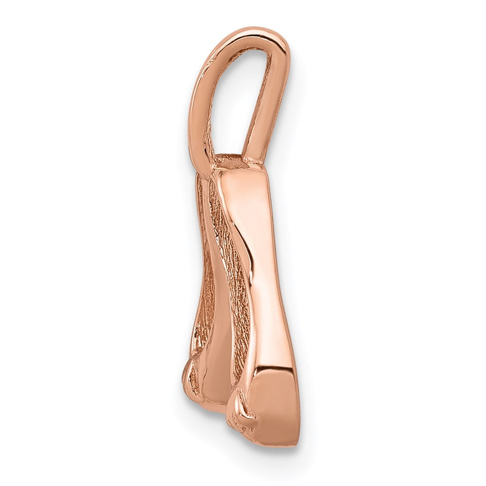 14K Rose Gold Ballet Slippers Necklace Charm - Charlie & Co. Jewelry