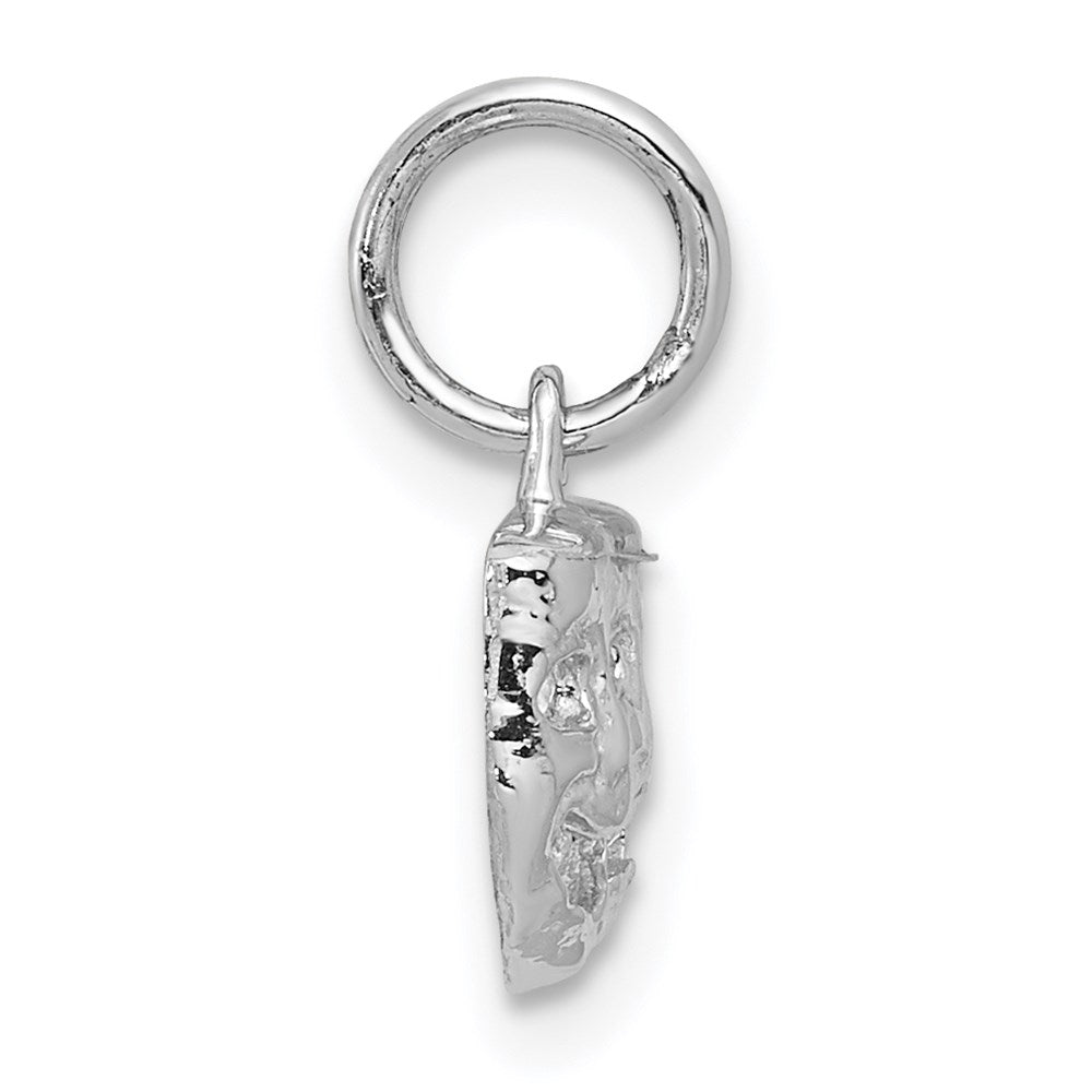 14K White Gold Small Comedy/Tragedy Necklace Pendant - Charlie & Co. Jewelry