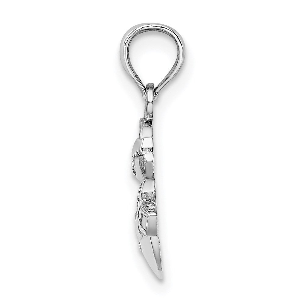 White Gold Charming Snowman Pendant Model-K9587W - Charlie & Co. Jewelry