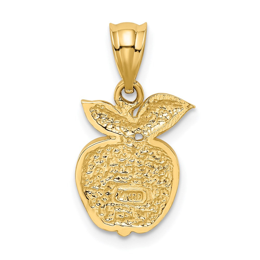 Charlie & Co Jewelry | 14k Polished Red Enameled Apple Pendant - Model K974