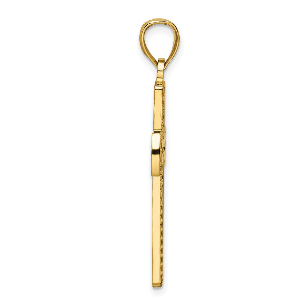 Charlie & Co Jewelry | 14k Polished Beaded Cross Pendant - Model K9876