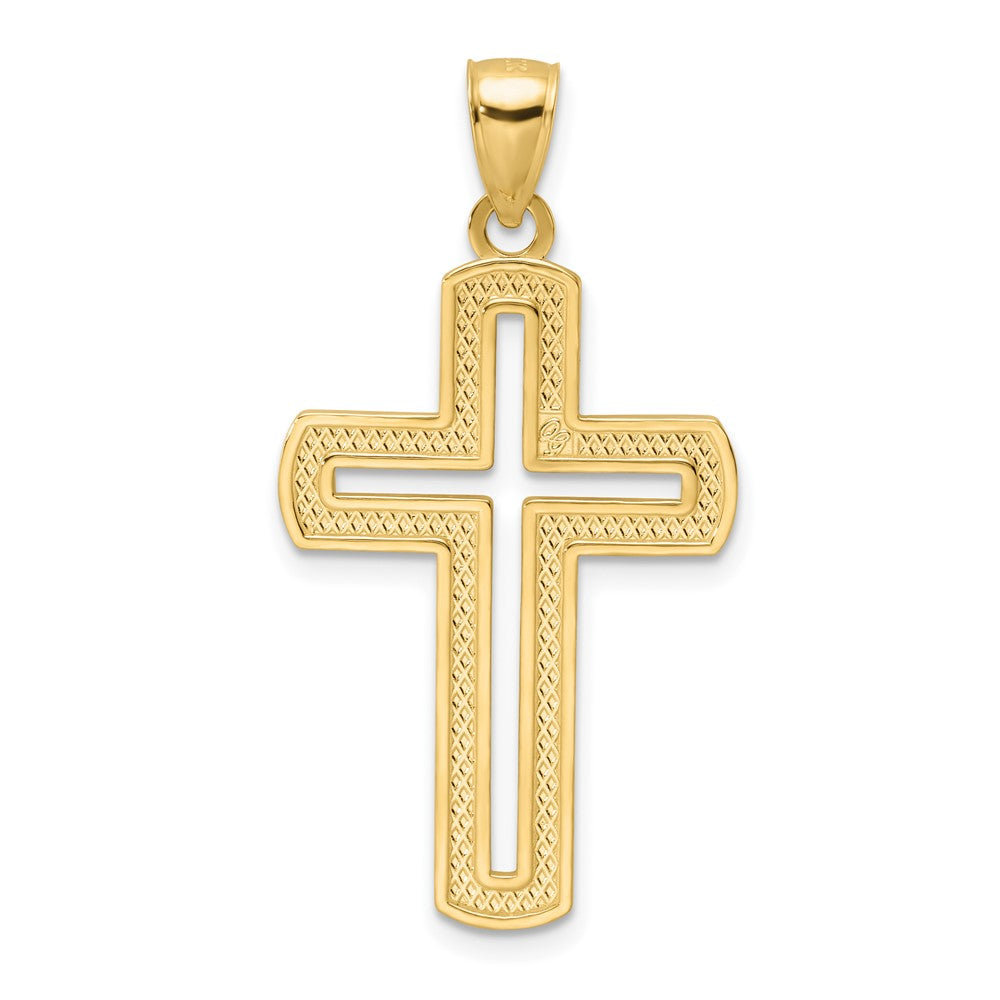 Charlie & Co Jewelry | 14k Polished Beaded Cross Pendant - Model K9876