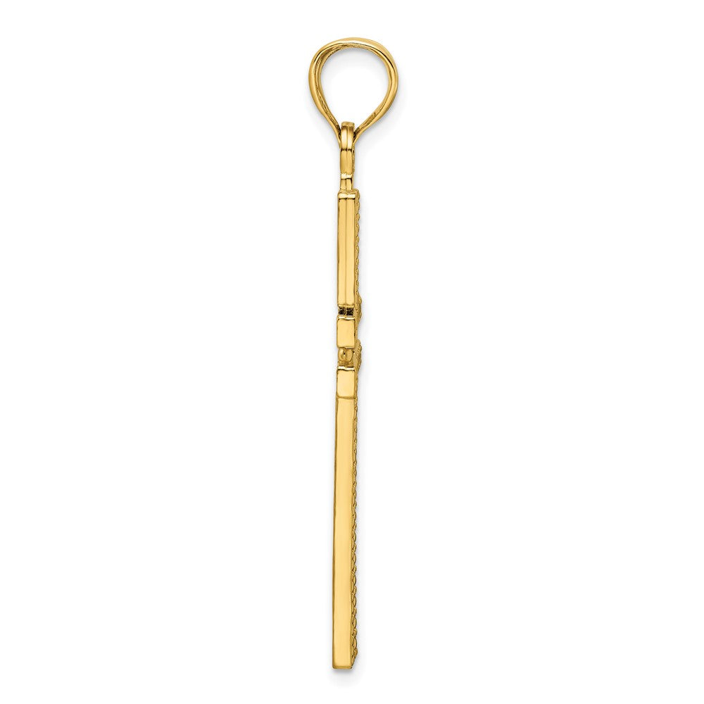 Charlie & Co Jewelry | 14k Polished Beaded Cross Pendant - Model K9885