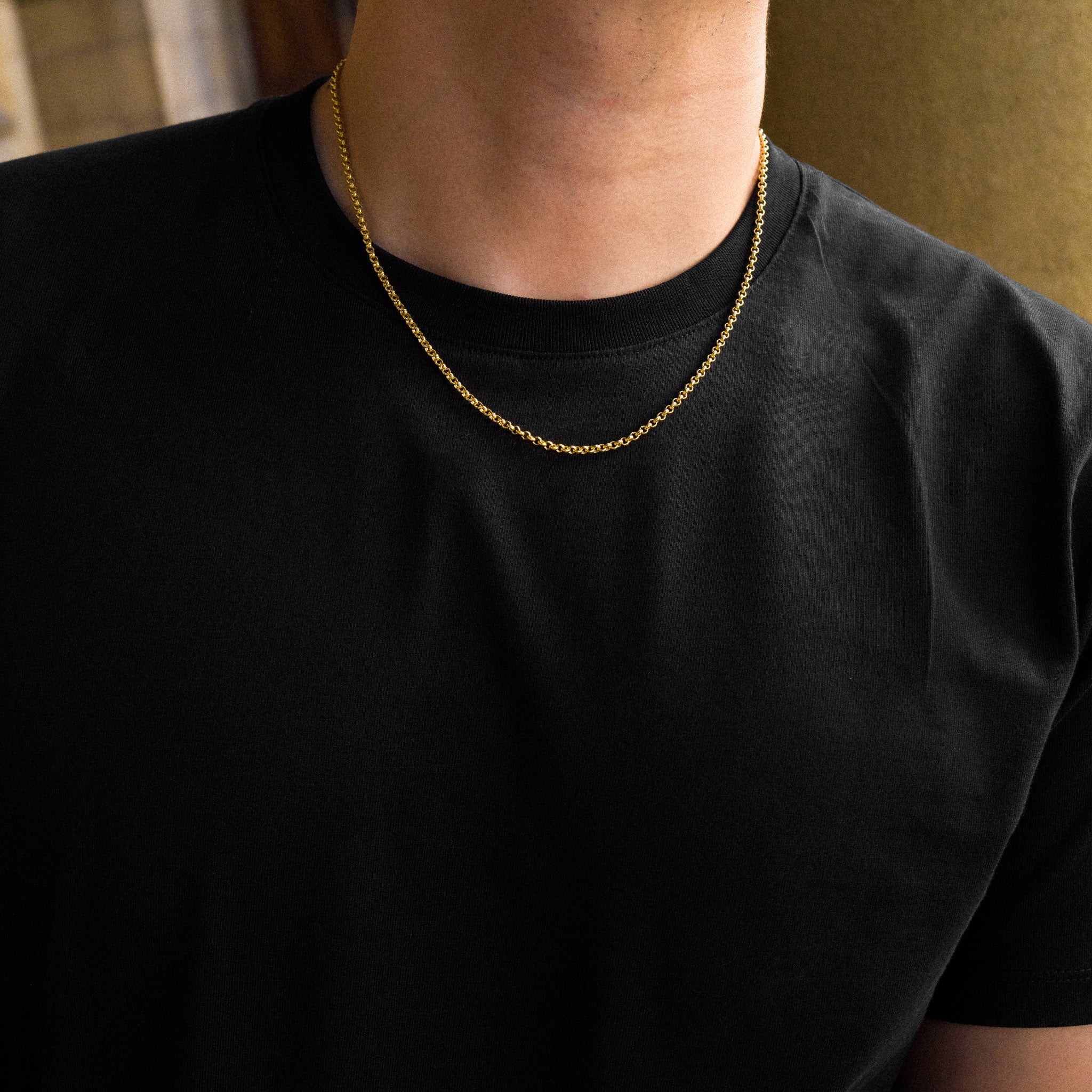 3mm 14K Gold Round Rolo Cable Chain - Model 0153 - Charlie & Co. Jewelry
