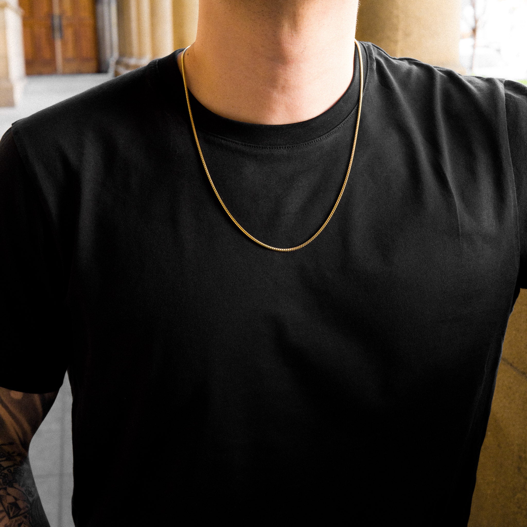 1.6mm 14K Gold Solid Franco Chain - Model 0407 - Charlie & Co. Jewelry
