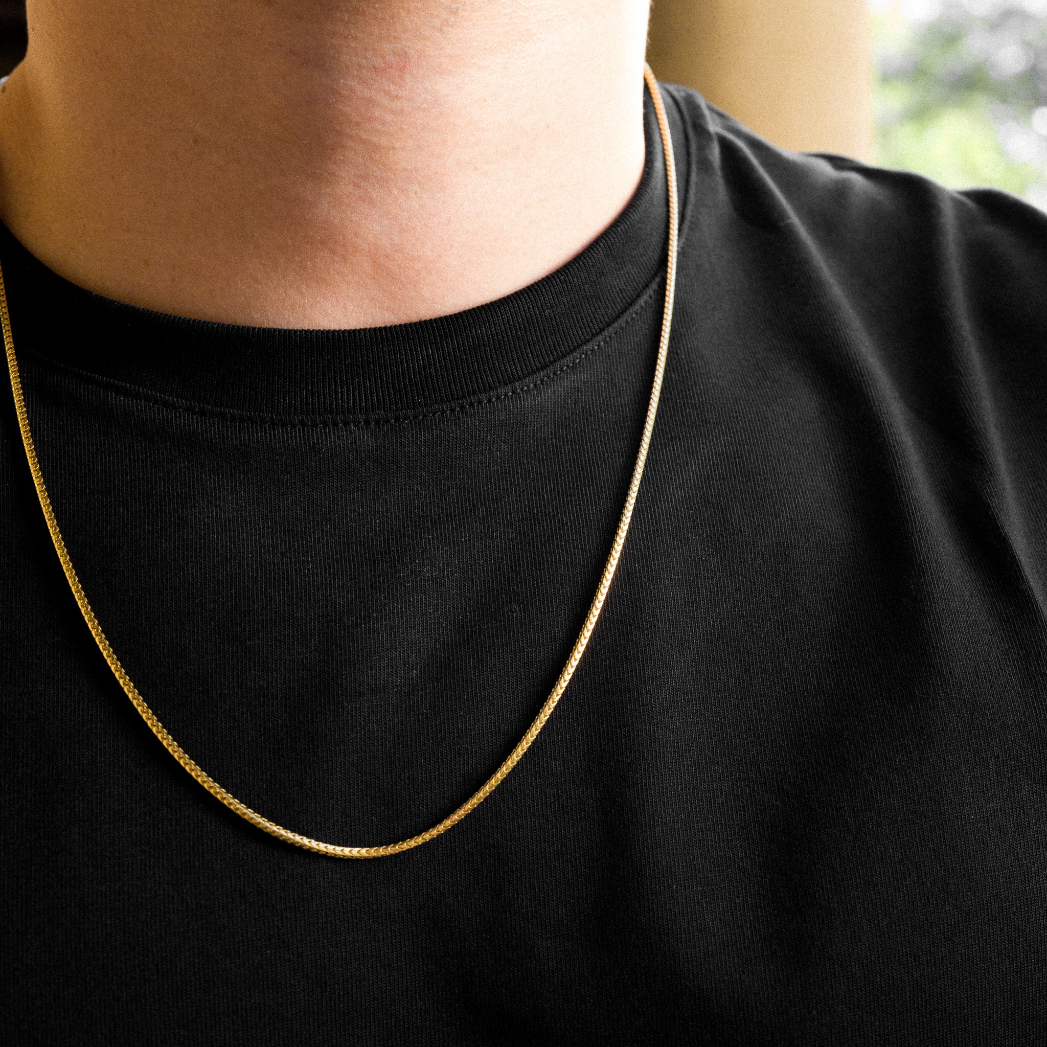 1.6mm 14K Gold Solid Franco Chain - Model 0407 - Charlie & Co. Jewelry