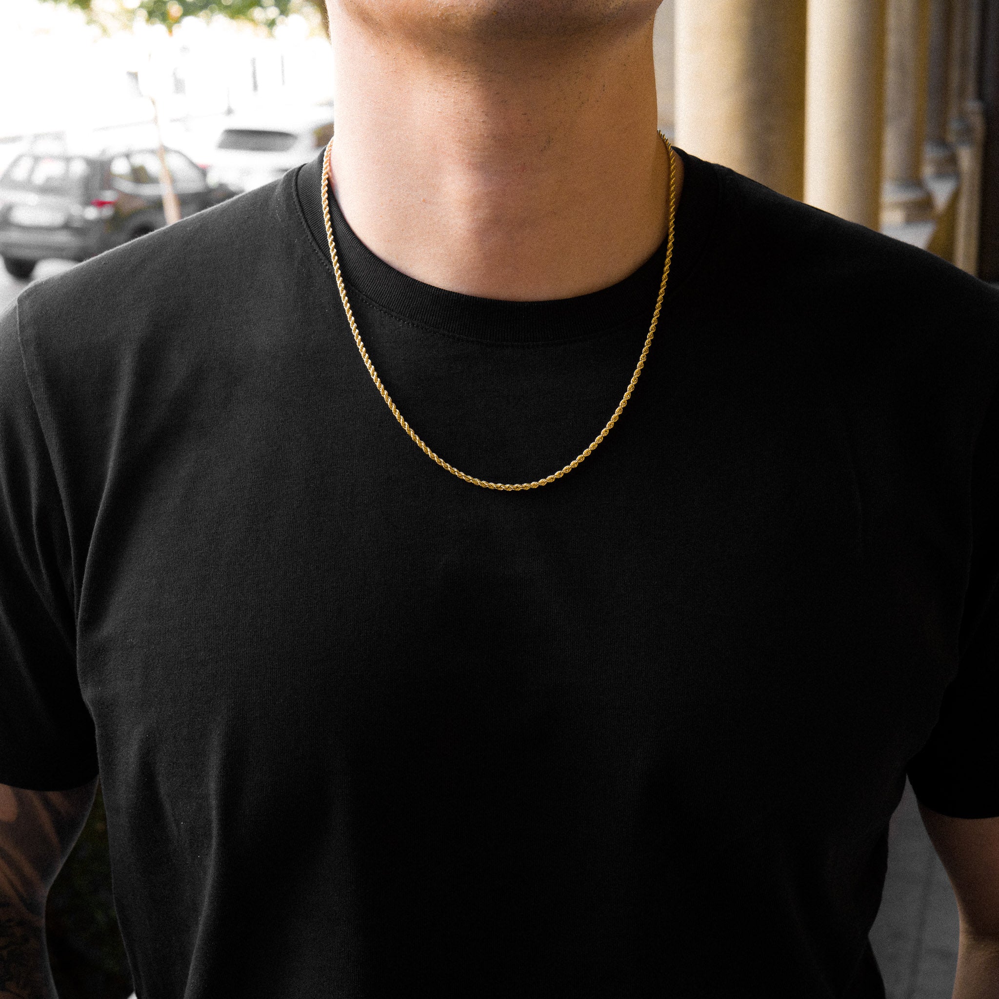 3mm 14K Gold Hollow Rope Chain - Model 0435 - Charlie & Co. Jewelry