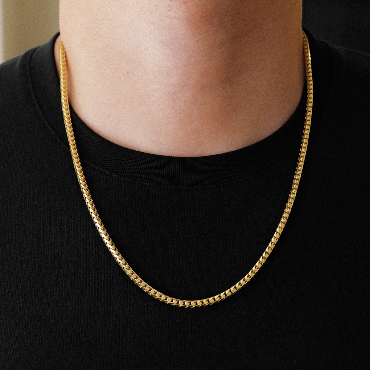 14K Gold 3.3mm Solid Italian Franco Chain - Model 0405
