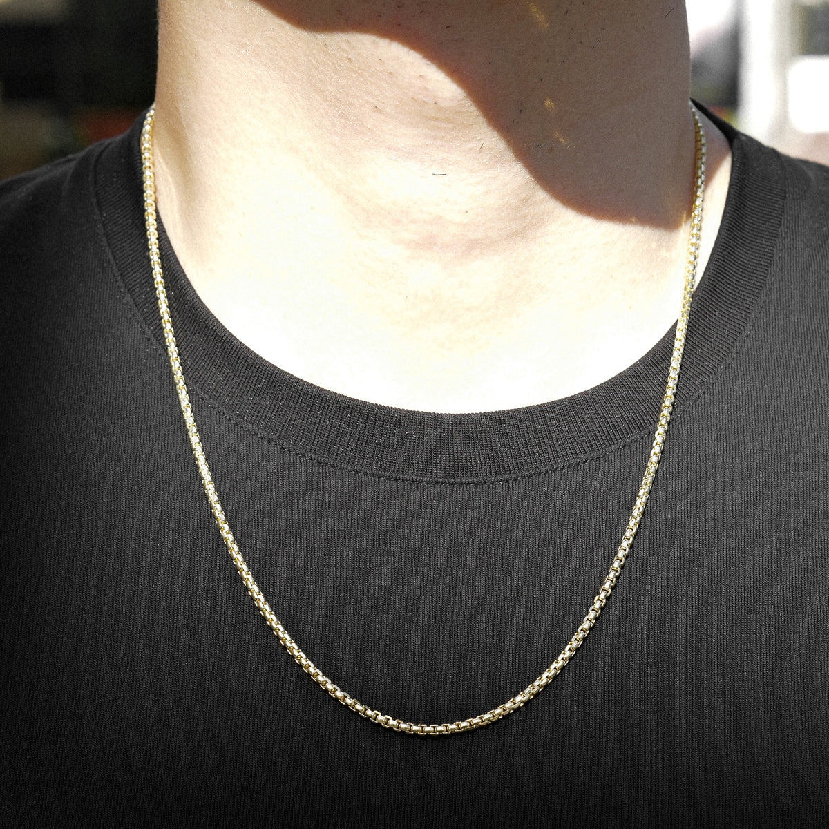 14k Gold 2.7mm Lightweight Round Box Chain - Model CH-0622