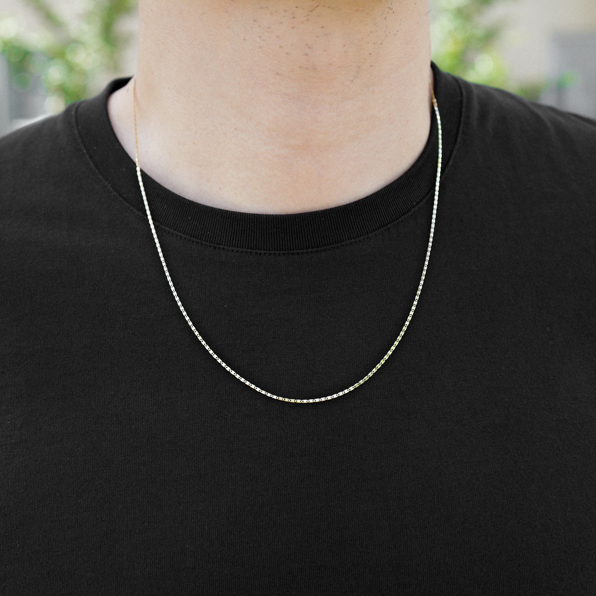 14K Gold 1.3mm Solid Valentino Chain - Model 0266