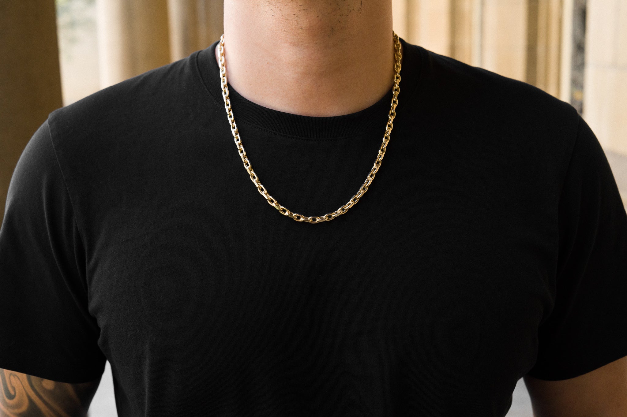14k Gold 5.2mm Semi-Solid Cable Chain Model CH-0652
