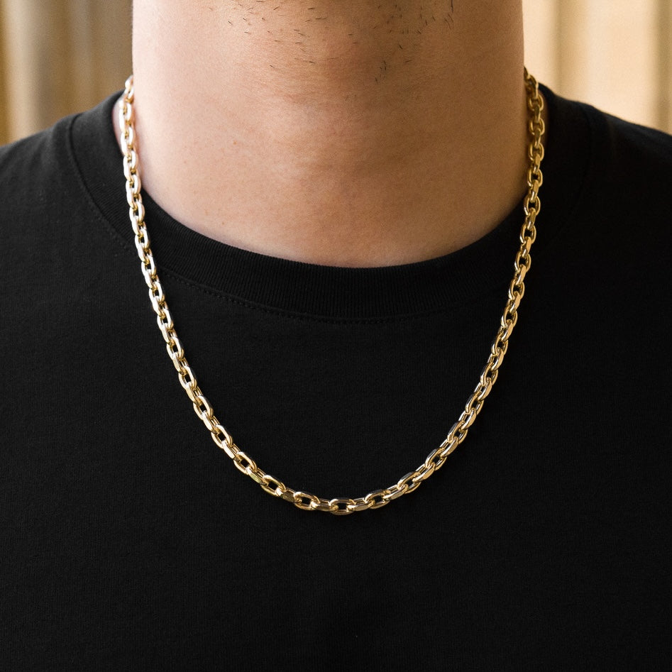 14k Gold 5.2mm Semi-Solid Cable Chain Model CH-0652