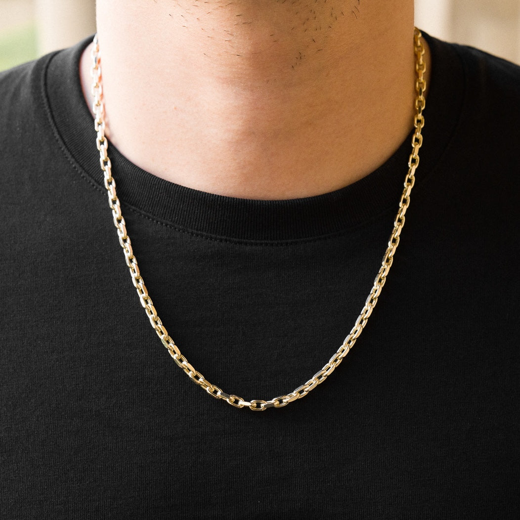 14k Gold 4.1mm Semi-Solid Cable Chain Model CH-0653