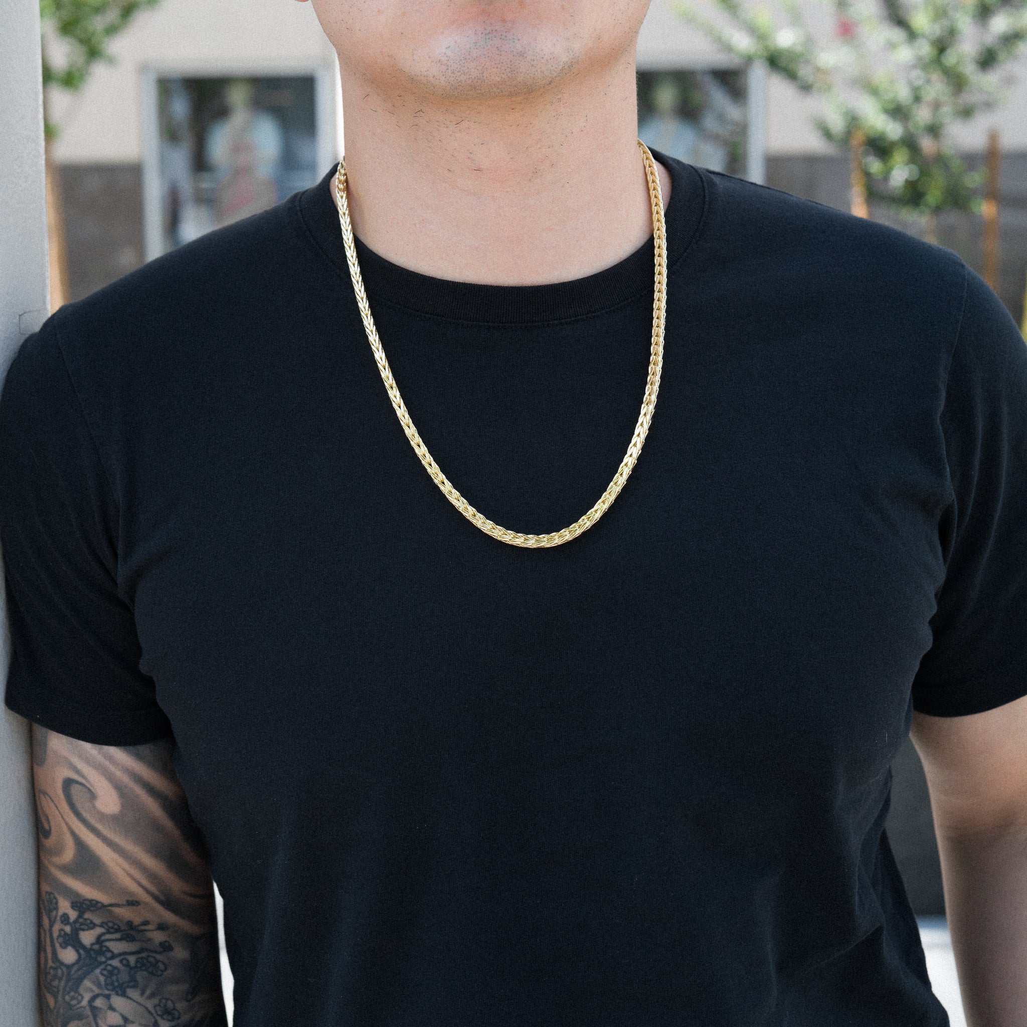 14k Gold 4.5mm Hollow Square Franco Chain - Model CH-0644