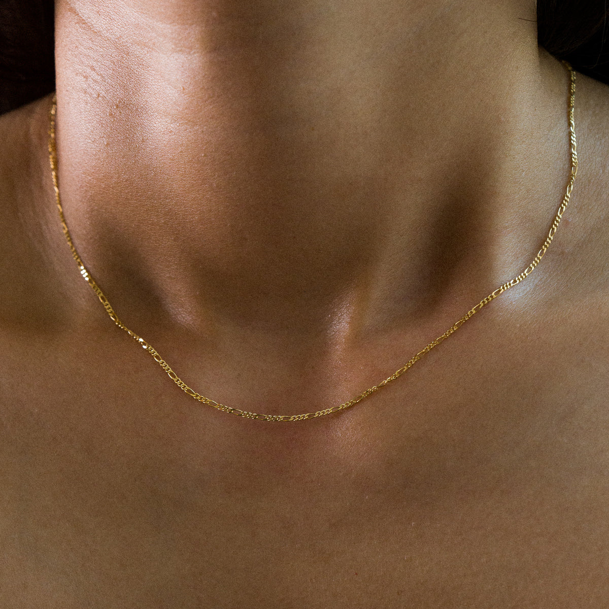 14k Gold 1.3mm Lightweight Figaro Chain - Model CH-0106