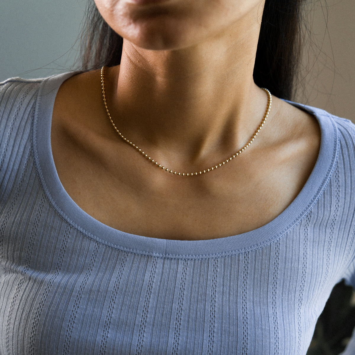 14k Gold 2.5mm Plain Ball Chain - Model CH-0619 - Charlie & Co. Jewelry