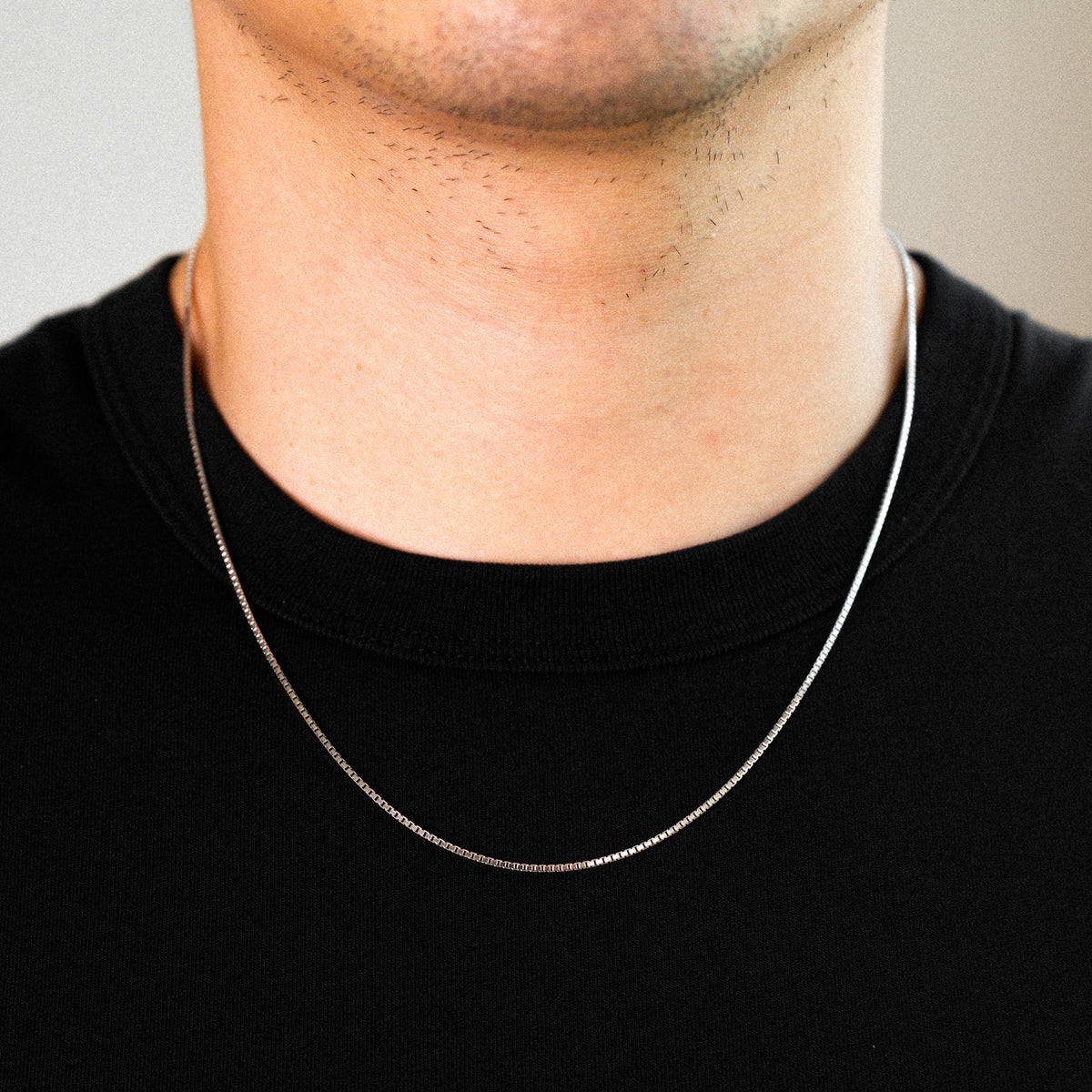 14K White Gold 1.2mm Box Chain - Model CH-0474