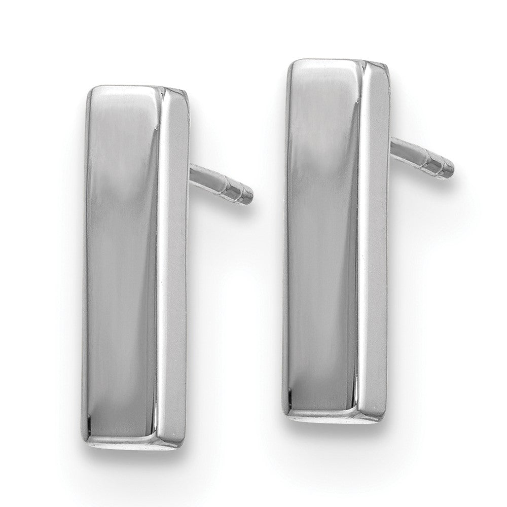 Gold Leslie's 14K White Gold Polished Post Earrings Model-LE1493 - Charlie & Co. Jewelry