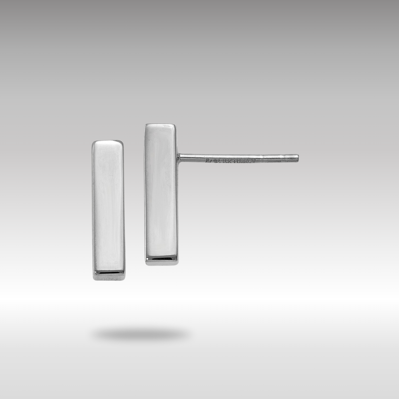 Gold Leslie's 14K White Gold Polished Post Earrings Model-LE1493 - Charlie & Co. Jewelry