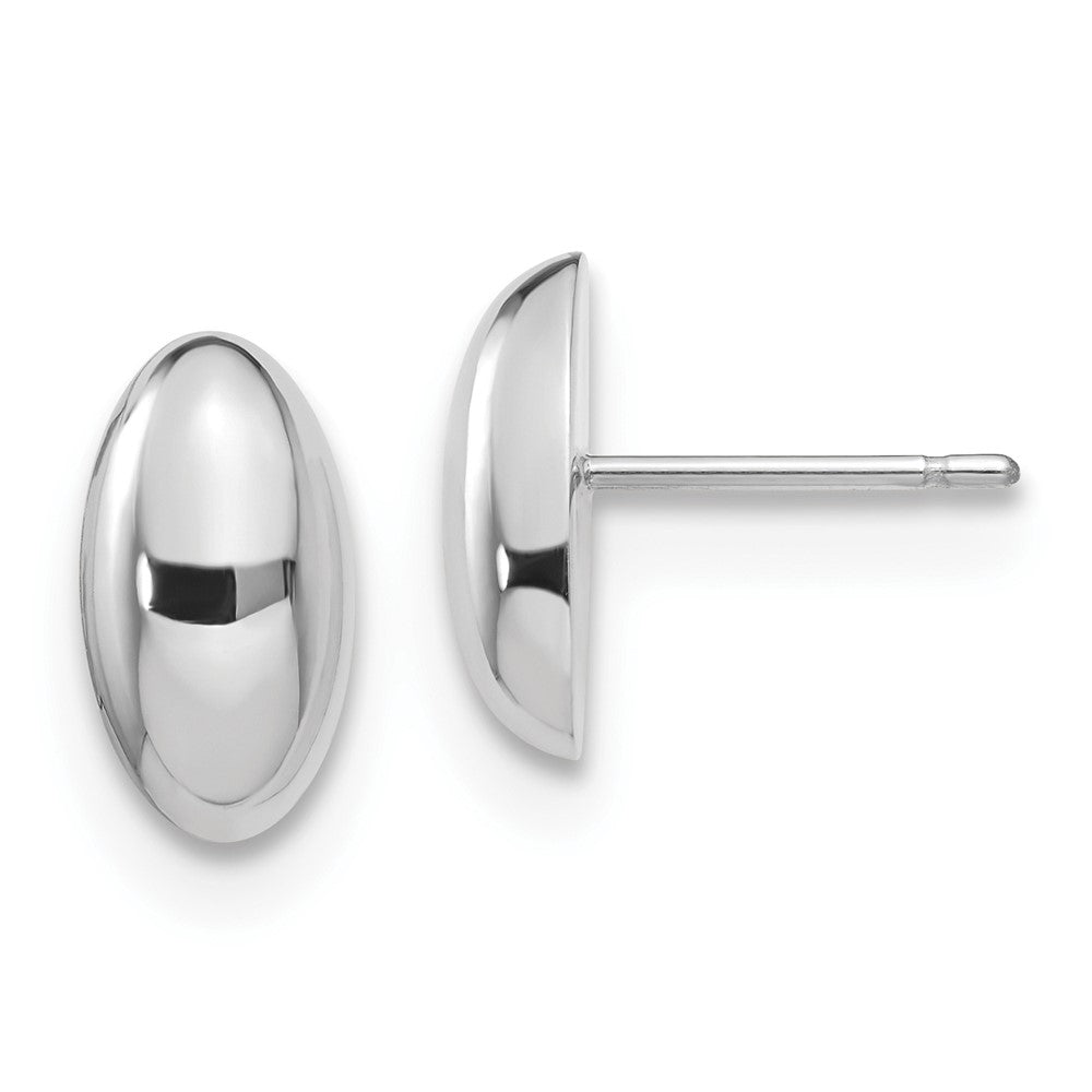 Gold Leslie's 14K White Gold Polished Post Earrings - Model LE1767W - Charlie & Co. Jewelry