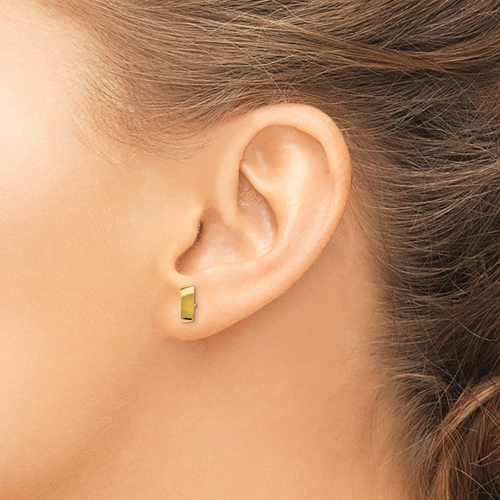 Gold Leslie's 14K Polished Fancy Post Earrings - Model LE1773 - Charlie & Co. Jewelry
