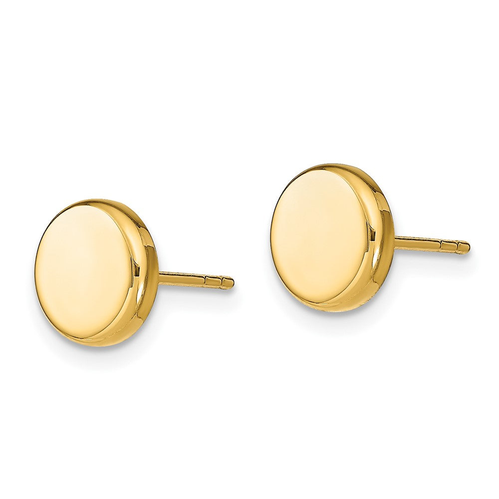 Gold Leslie's 14k Polished Button Post Earrings - Model LE2047 - Charlie & Co. Jewelry