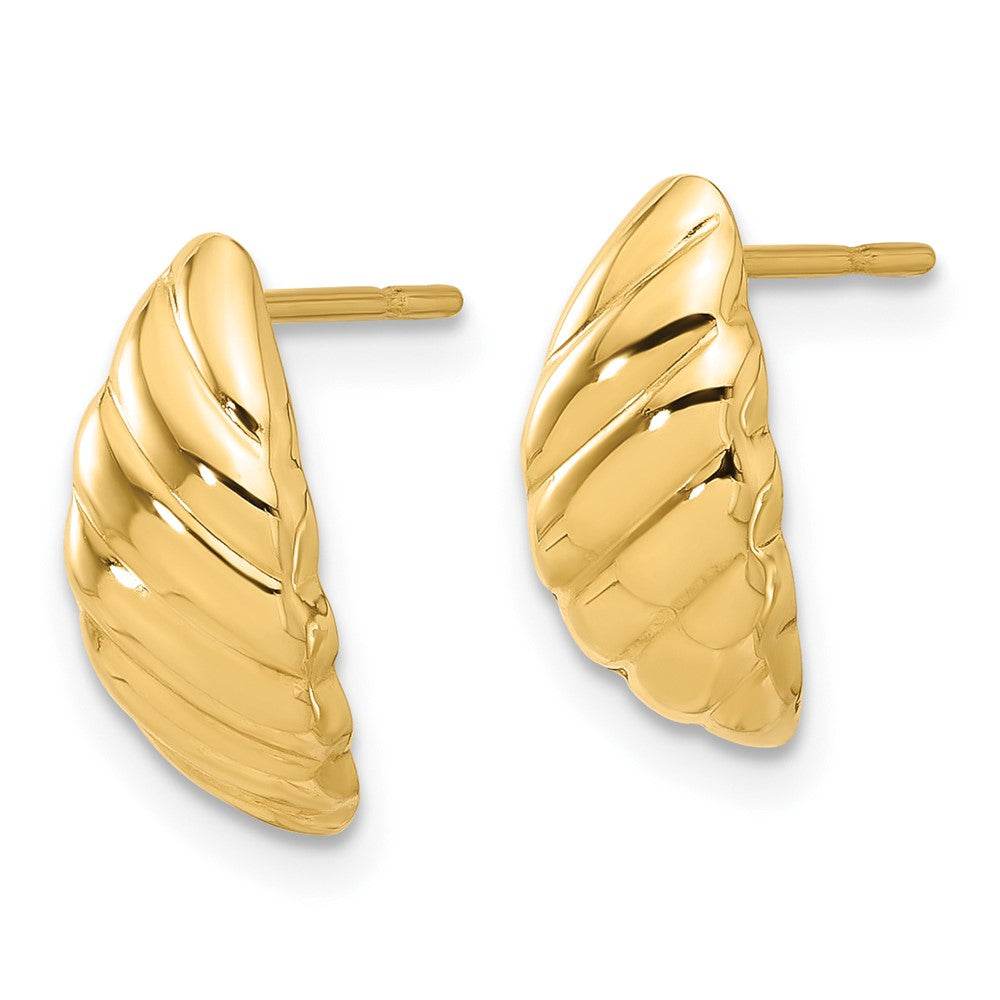 Gold Leslie's 14K Polished Post Earrings - Model LE2357 - Charlie & Co. Jewelry