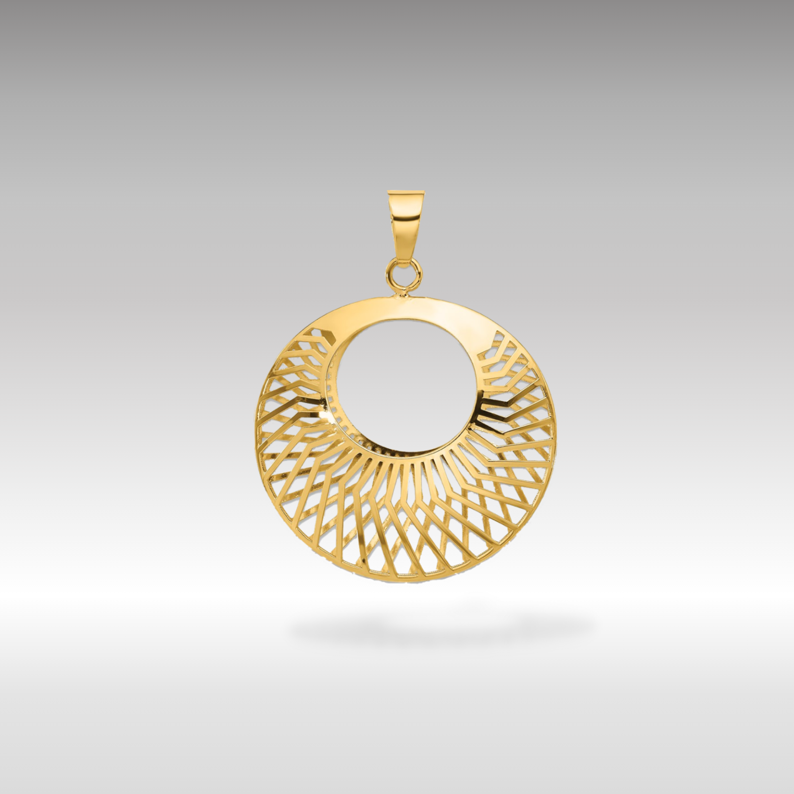 14K Gold Polished Leslie's Hollow Fancy Pendant - Charlie & Co. Jewelry