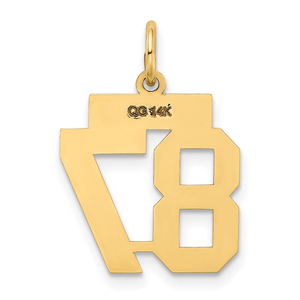 Charlie & Co Jewelry | 14k Small Polished Number 87 Charm - Model LS87