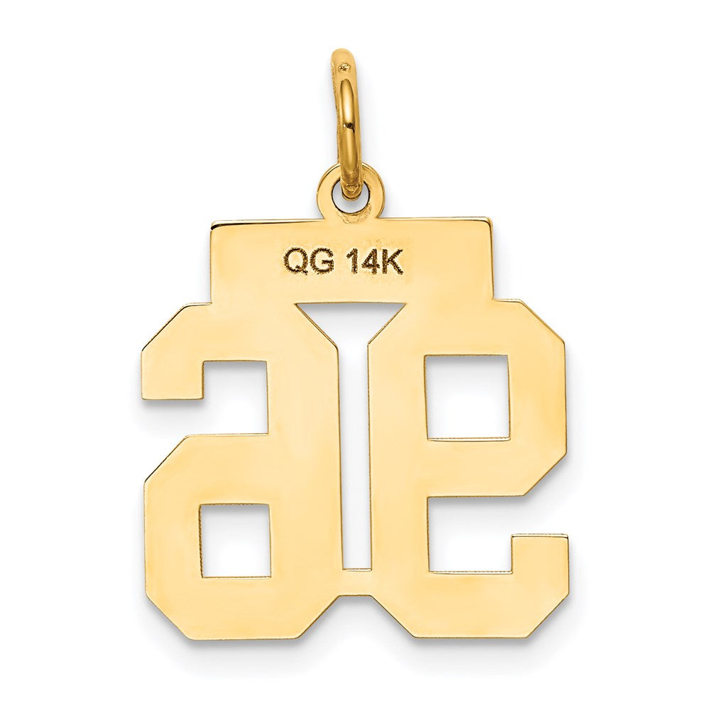 Charlie & Co Jewelry | 14k Small Polished Number 96 Charm - Model LS96