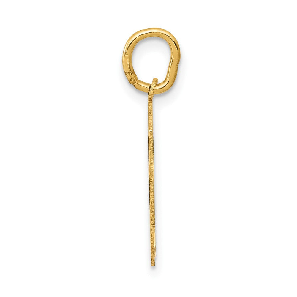 Charlie & Co Jewelry | 14k Medium Satin Number 0 Charm - Model LSM00