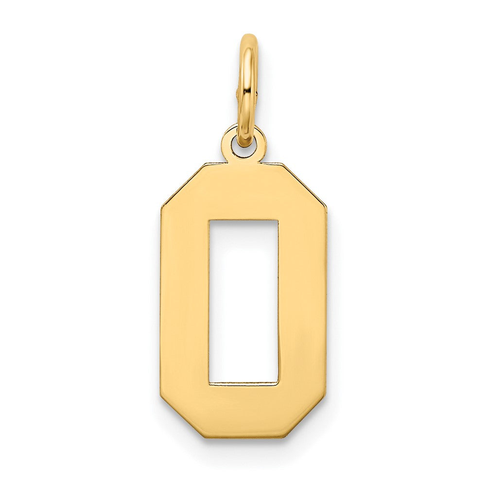 Charlie & Co Jewelry | 14k Medium Satin Number 0 Charm - Model LSM00