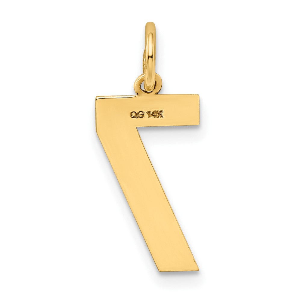 Charlie & Co Jewelry | 14k Medium Satin Number 7 Charm - Model LSM07