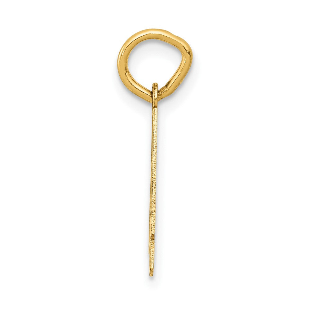 Charlie & Co Jewelry | 14k Small Satin Number 4 Charm - Model LSS04