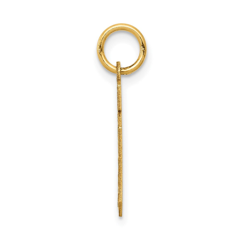 Charlie & Co Jewelry | 14k Small Satin Number 10 Charm - Model LSS10