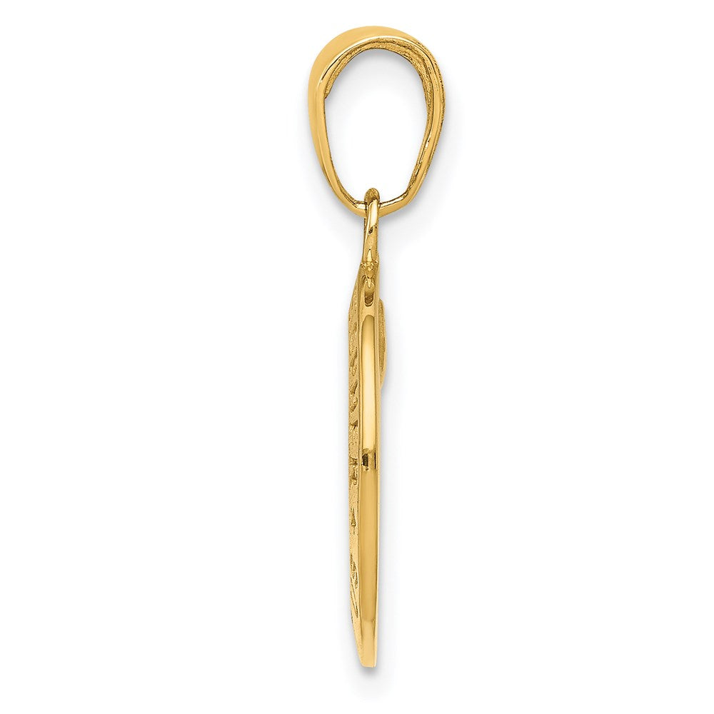 Gold Saint Christopher Solid Medal Charm Model-M1454 - Charlie & Co. Jewelry