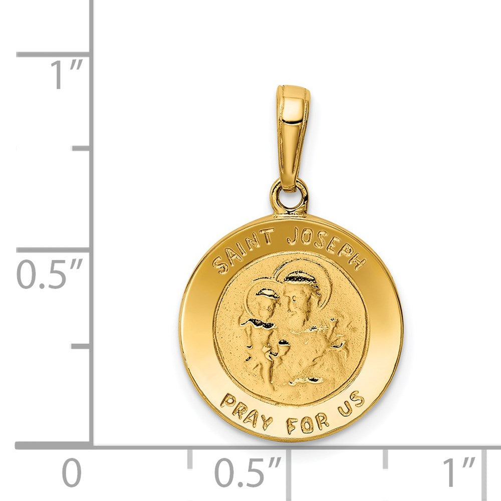 14K Gold Saint Joseph Medal Charm - Charlie & Co. Jewelry
