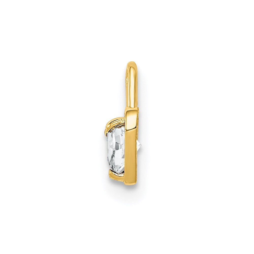 Charlie & Co Jewelry | 14ky April Synthetic Birthstone Heart Charm - Model M346