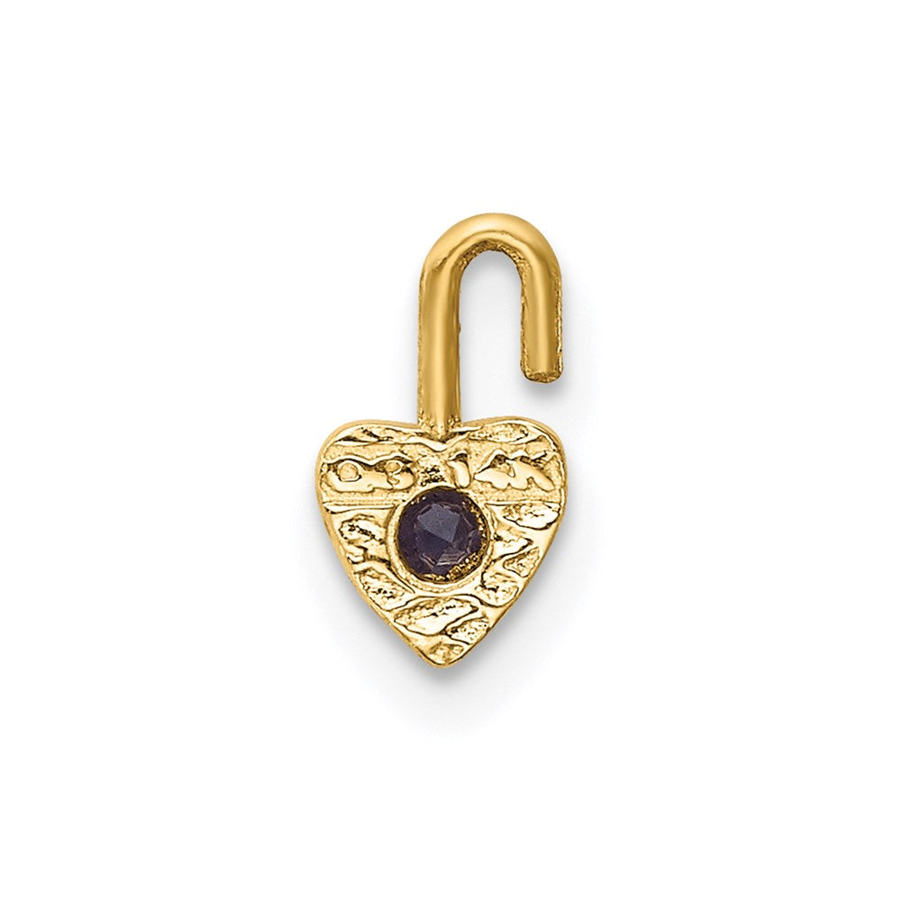 Charlie & Co Jewelry | 14ky June Synthetic Birthstone Heart Charm - Model M349