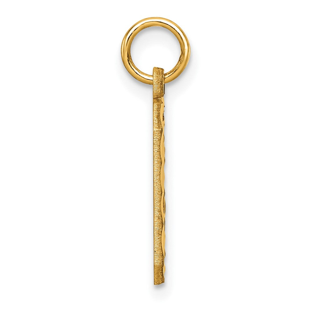 Charlie & Co Jewelry | 14k Medium Diamond-cut Number 0 Charm - Model MN00