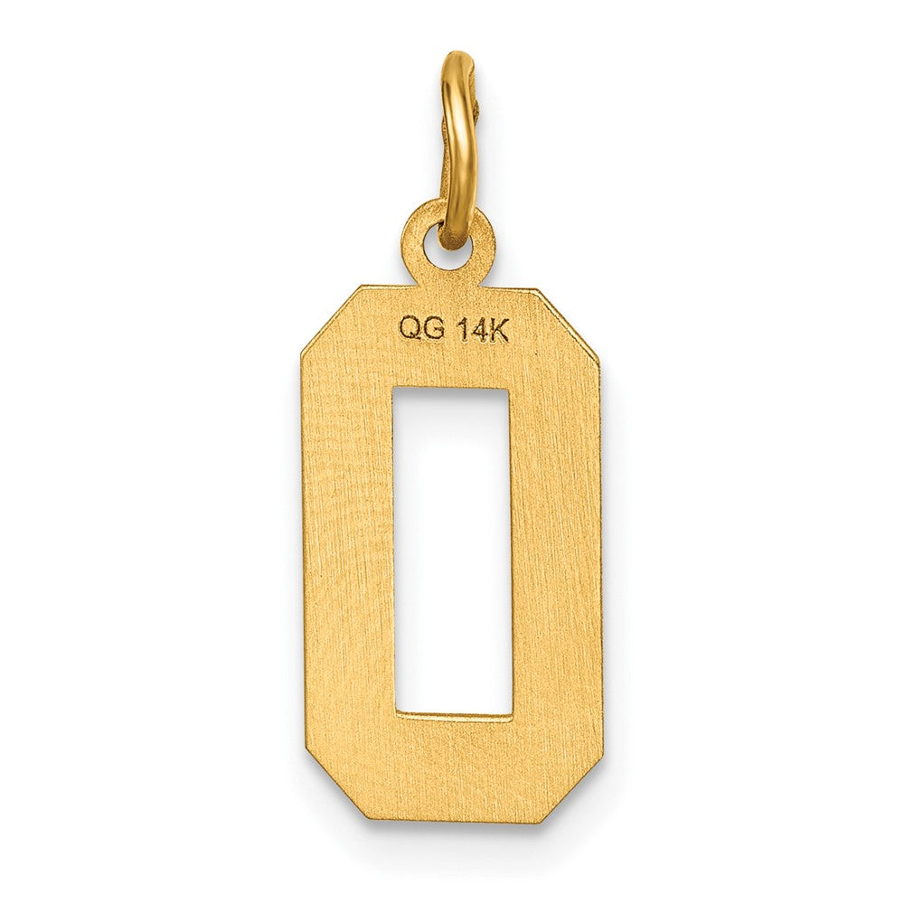 Charlie & Co Jewelry | 14k Medium Diamond-cut Number 0 Charm - Model MN00