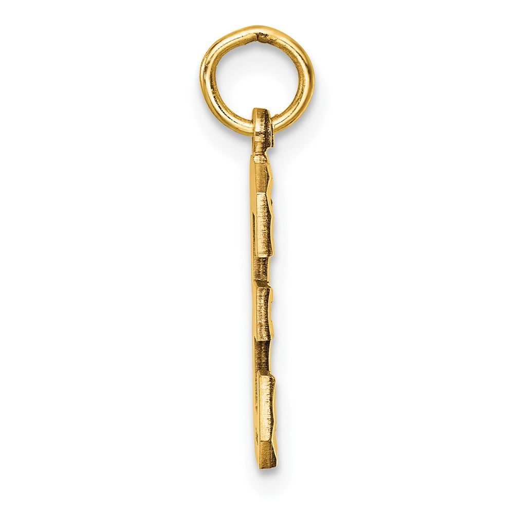 Charlie & Co Jewelry | 14k Medium Diamond-cut Number 3 Charm - Model MN03